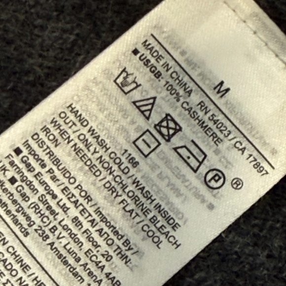 Banana Republic Cashmere Medium Men’s Charcoal Gray Sweater - Picture 4 of 9